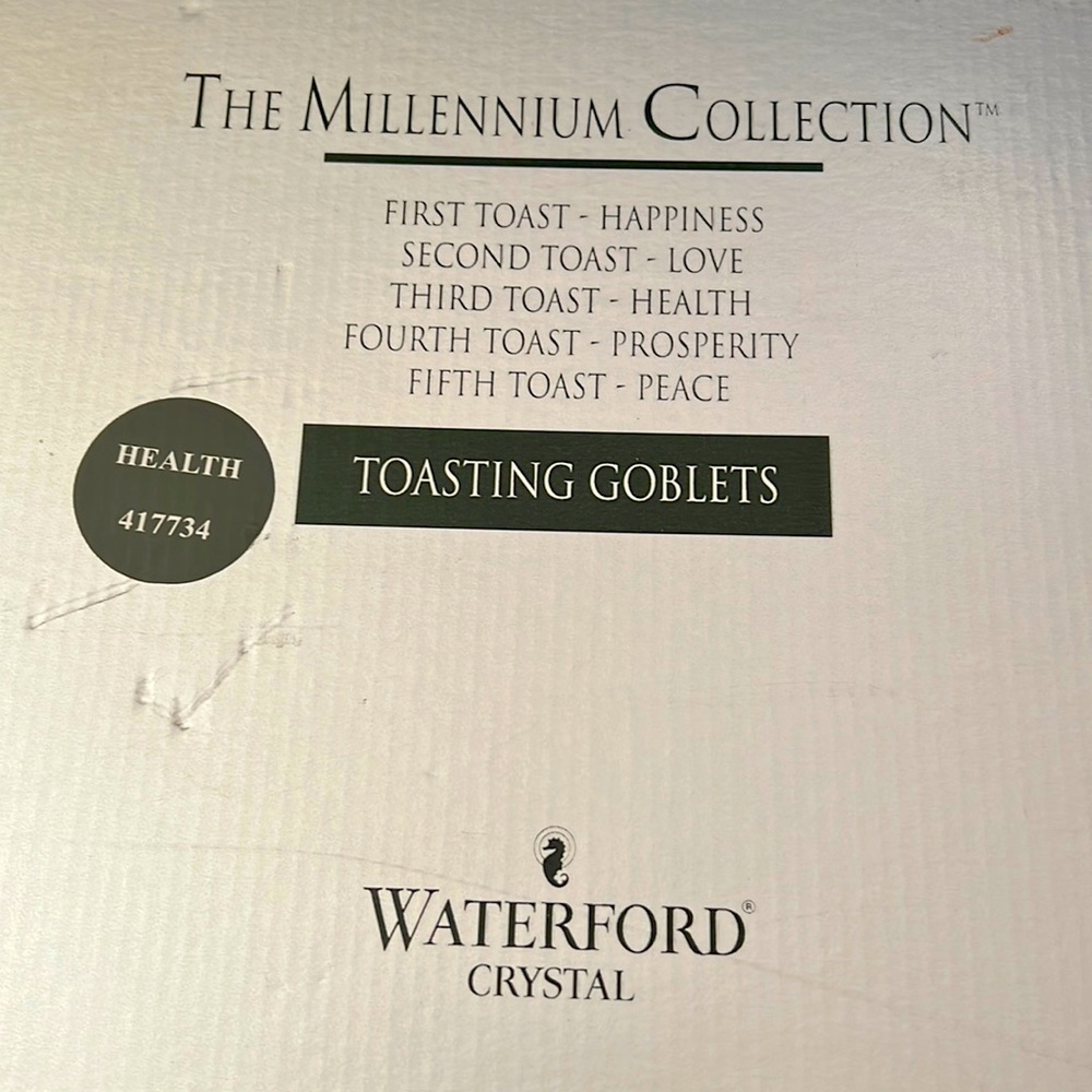 Set of 2 Waterford Toasting goblets